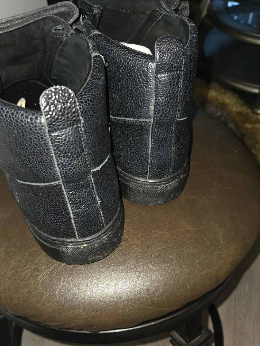 Black High-Top Leather Balenciaga Sneaker - Picture 13 of 15